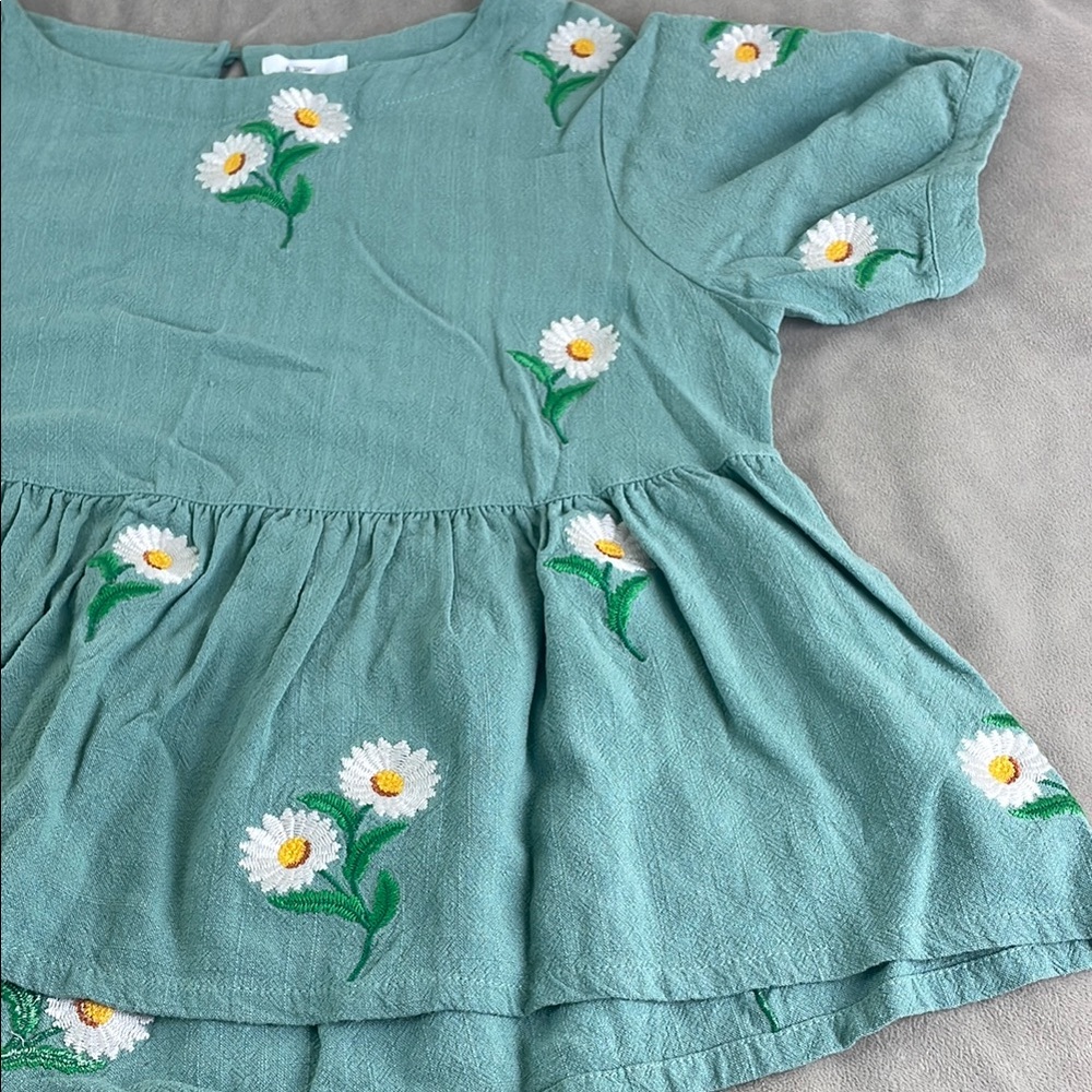 Lucca Babydoll Top Floral Embroidered